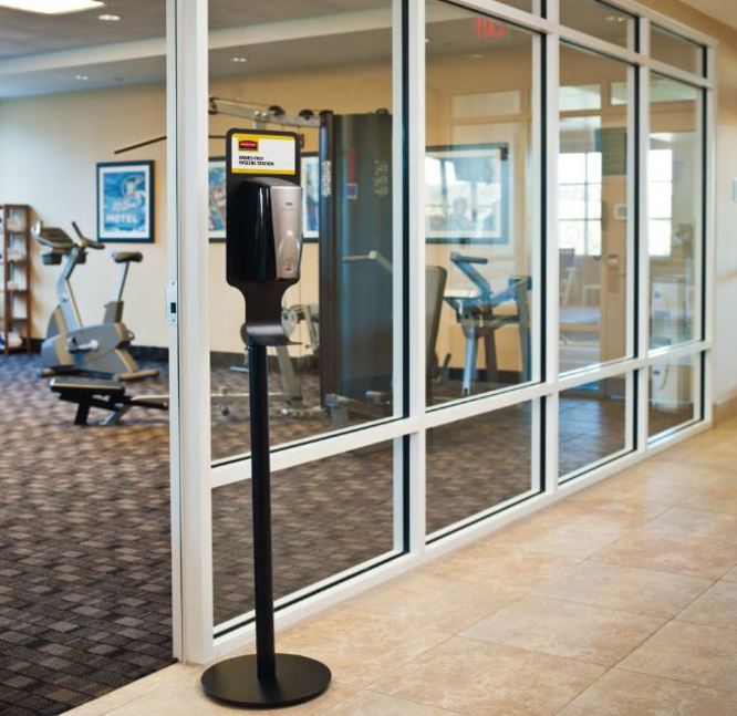 Rubbermaid Sanitiser machine at Gym